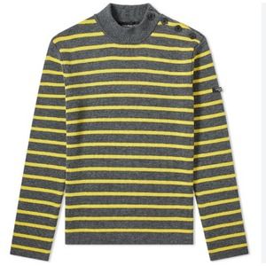 Calvin Klein 205W39NYC Breton Stripe Crew Knit Sweater S *FLAWED*